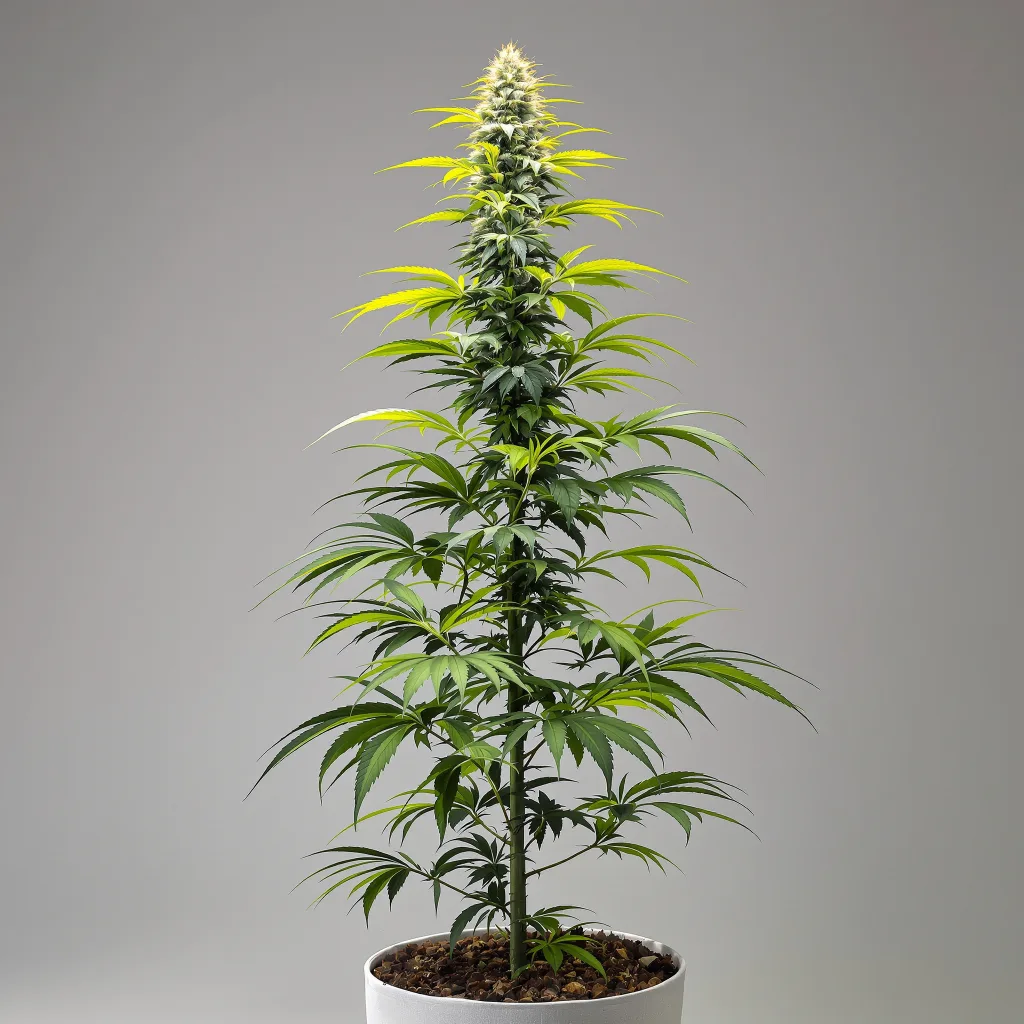 Pincher's Creek 30% indica / 70% sativa flower with visible trichomes