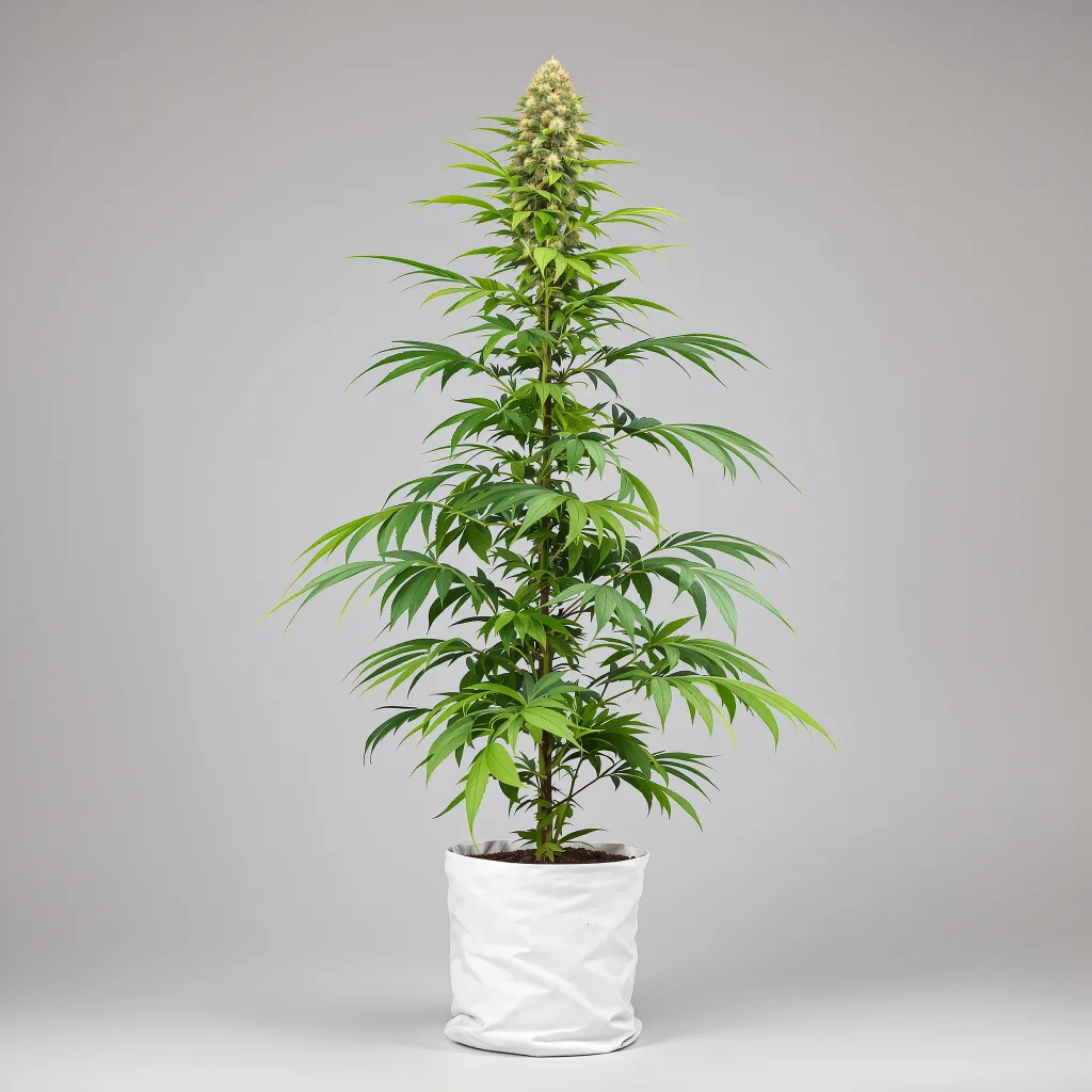 Pineapple Mayhem 11% indica / 89% sativa flower with visible trichomes