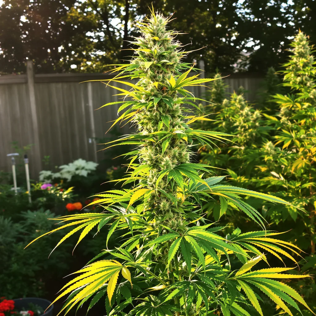 Pineapple Mayhem cannabis plant in flowering stage — 60-100 cm autoflower