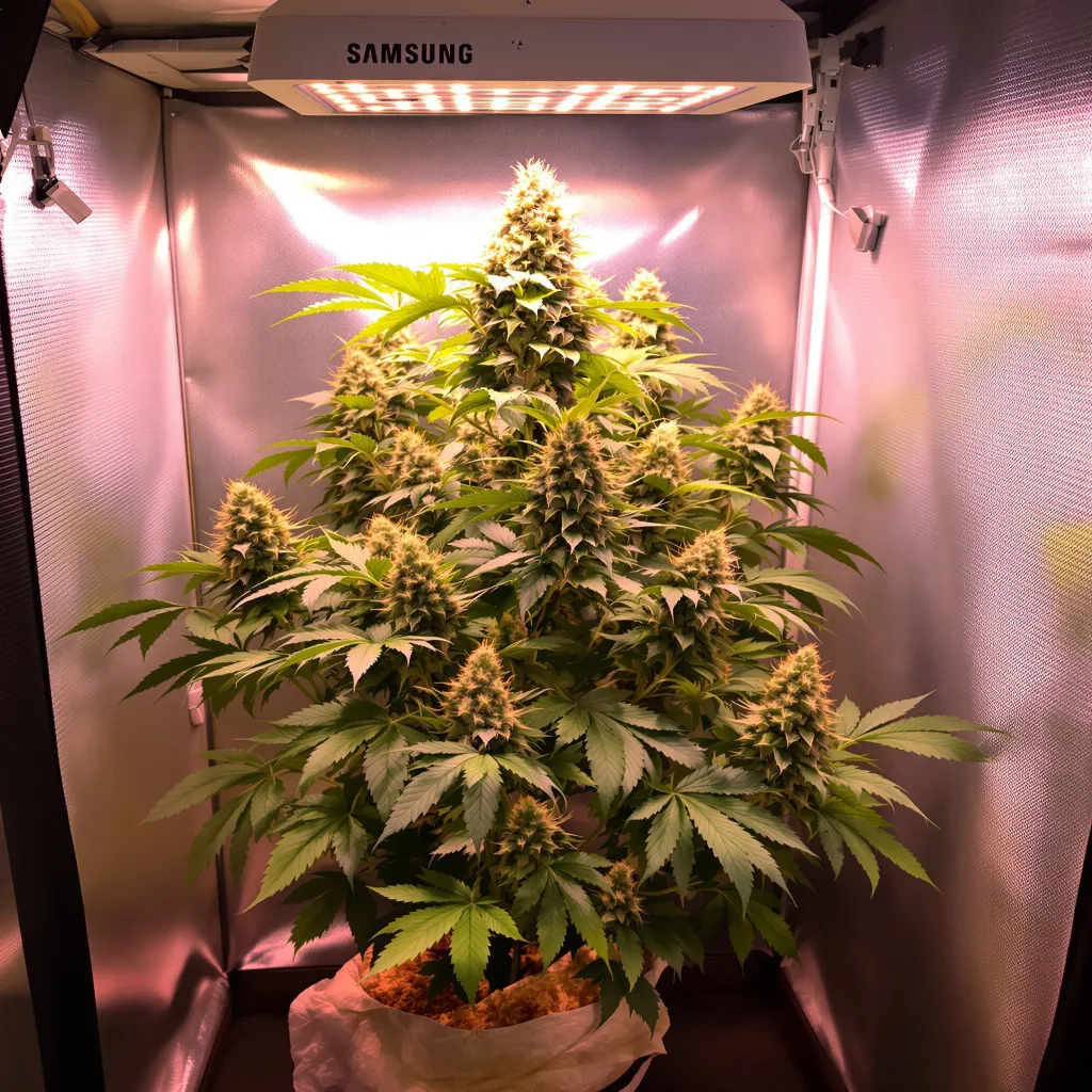Pink Bubba cannabis plant in flowering stage, 60-100 cm autoflower
