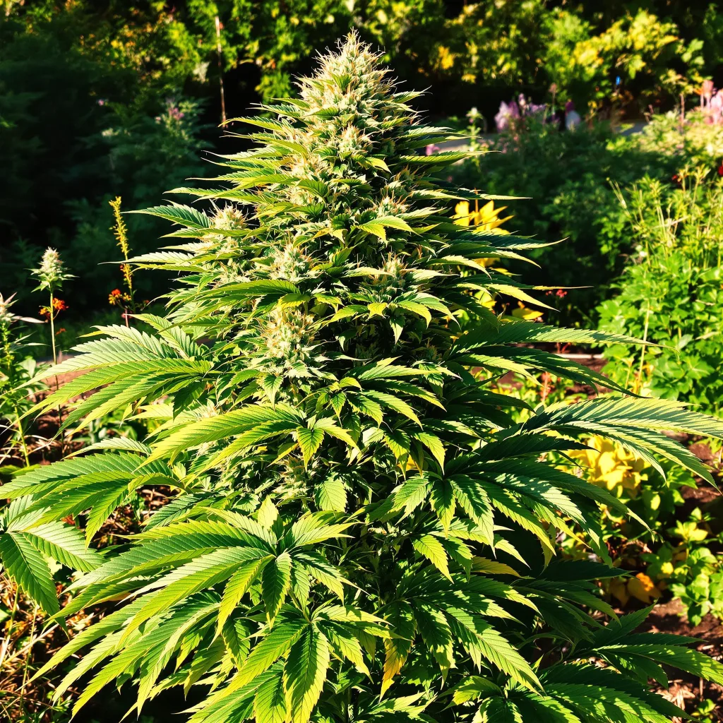 Pure Love cannabis plant in flowering stage — 60-100 cm autoflower