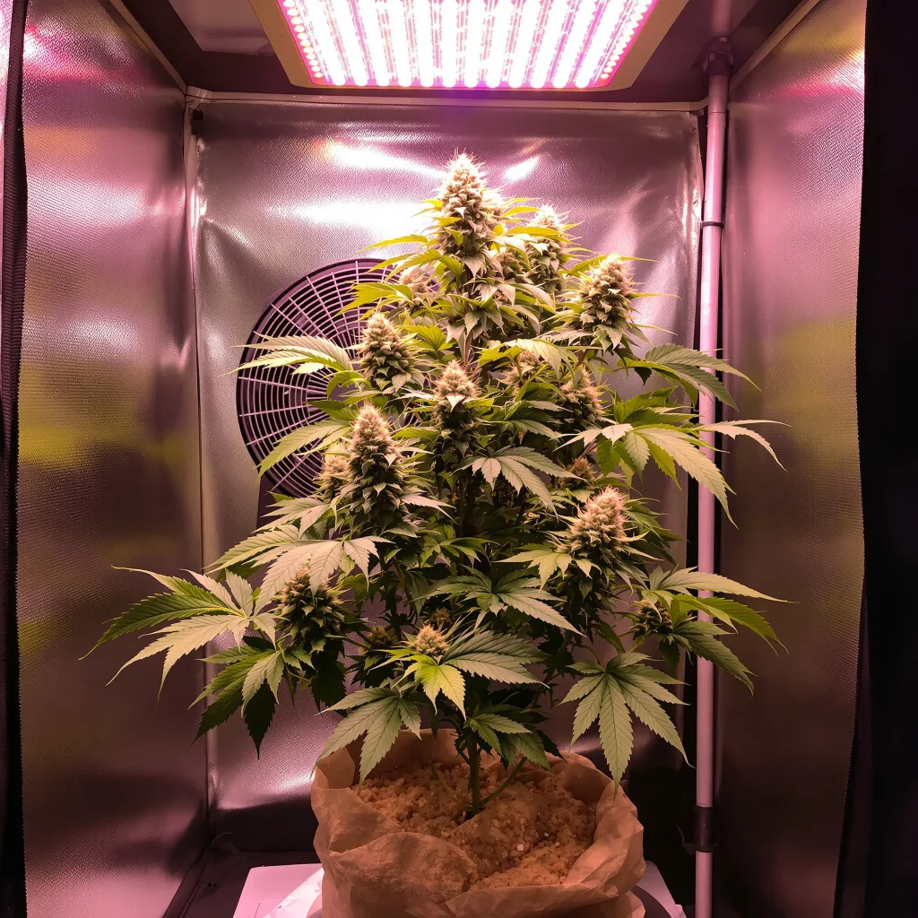 Purple Alien OG cannabis plant in flowering stage, 60-100 cm autoflower
