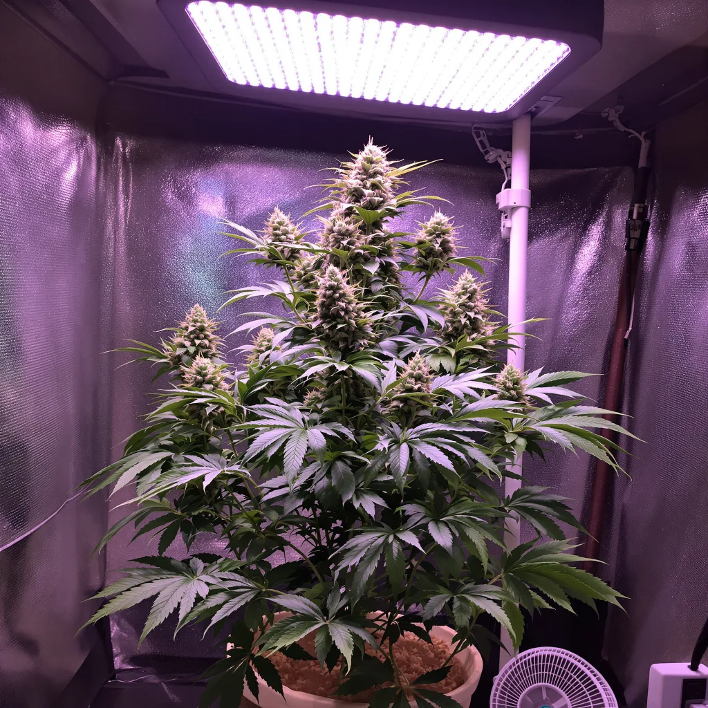 Purple Candy cannabis plant in flowering stage, 60-100 cm autoflower