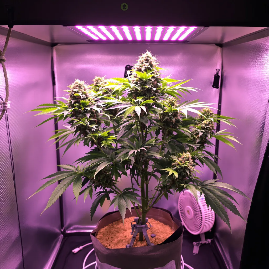 Purple Dragon cannabis plant in flowering stage, 60-100 cm autoflower
