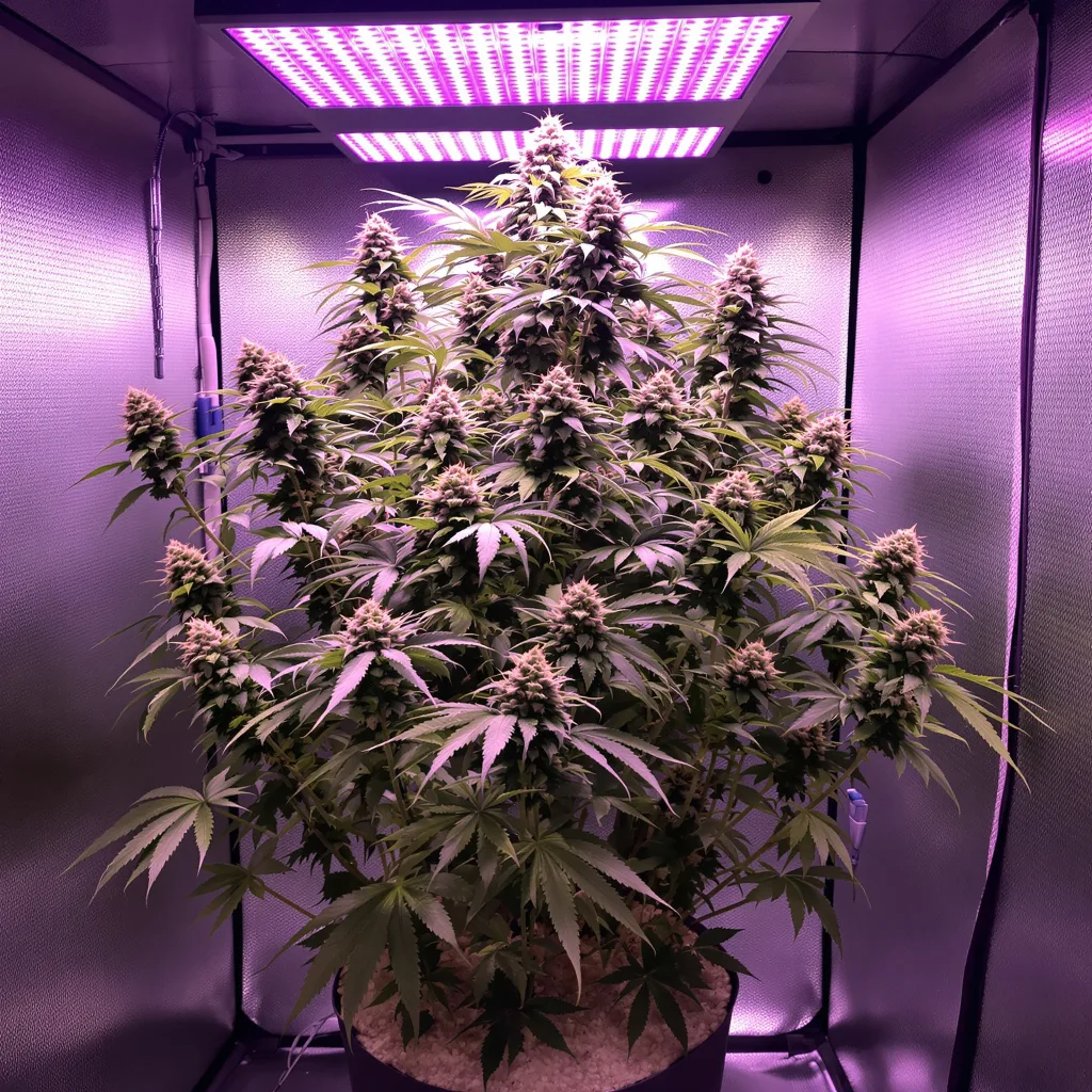 Purple Gorilla cannabis plant in flowering stage, 60-100 cm autoflower
