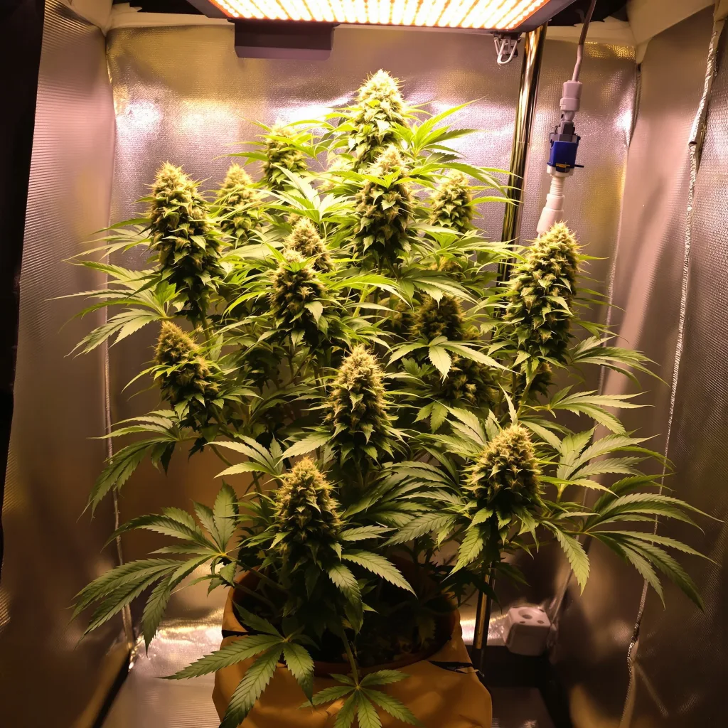 Purple Lemonade cannabis plant in flowering stage, 60-100 cm autoflower