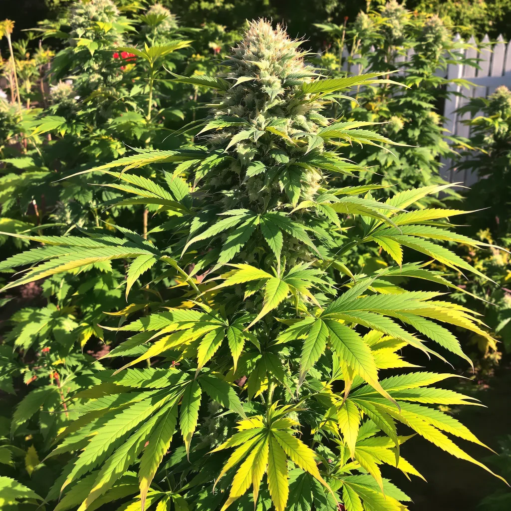 Purple Star cannabis plant in flowering stage — 60-100 cm autoflower