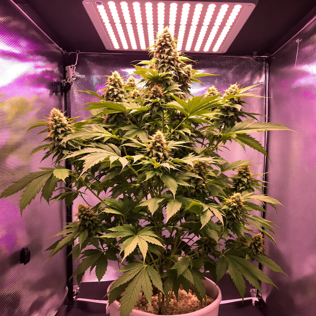 Rainbow Jones cannabis plant in flowering stage, 60-100 cm autoflower