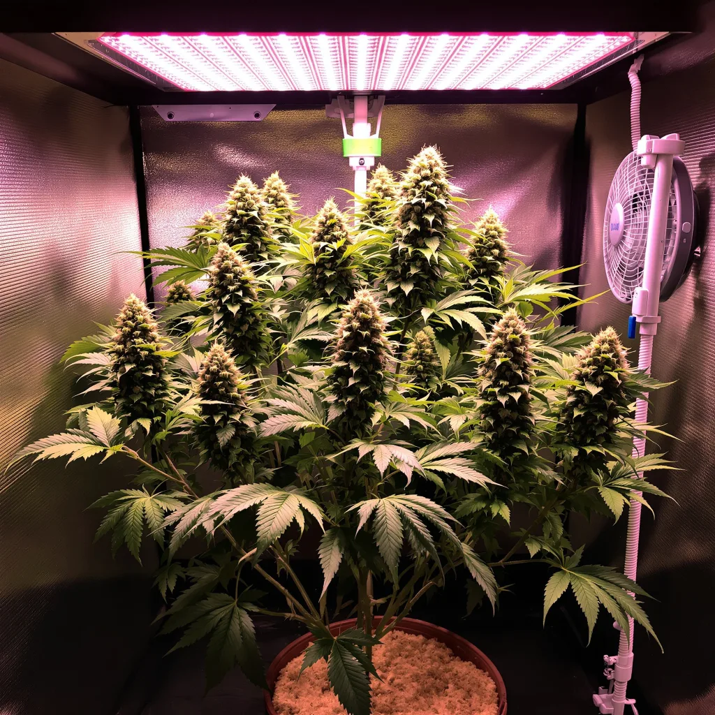 Royal Cheese cannabis bud close-up showing dense purple-tinged calyxes
