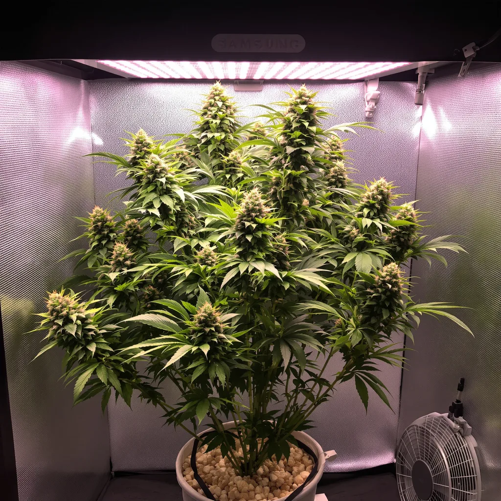 Snow Leopard cannabis plant in flowering stage, 60-100 cm autoflower