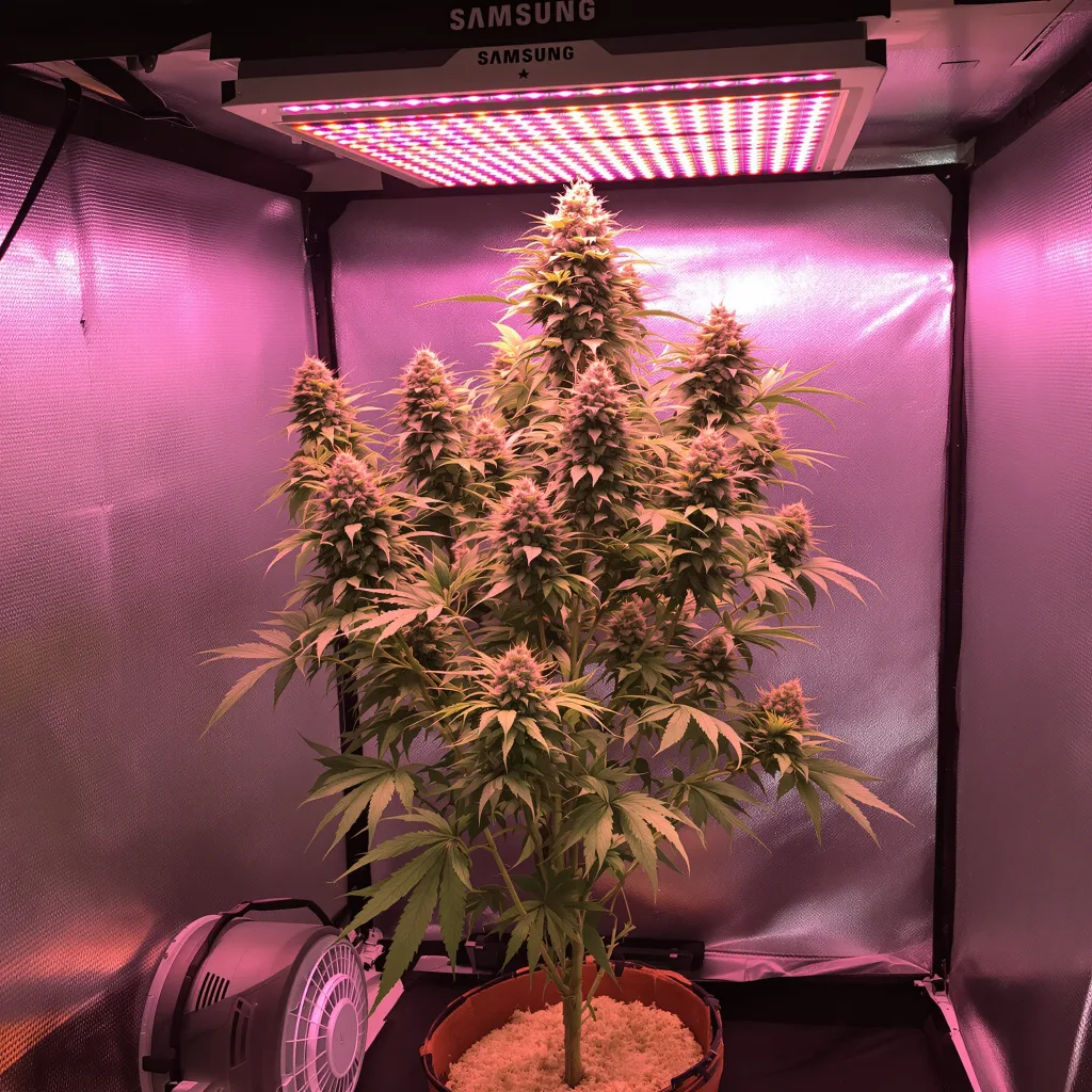 Sour Dubble cannabis plant in flowering stage, 60-100 cm autoflower