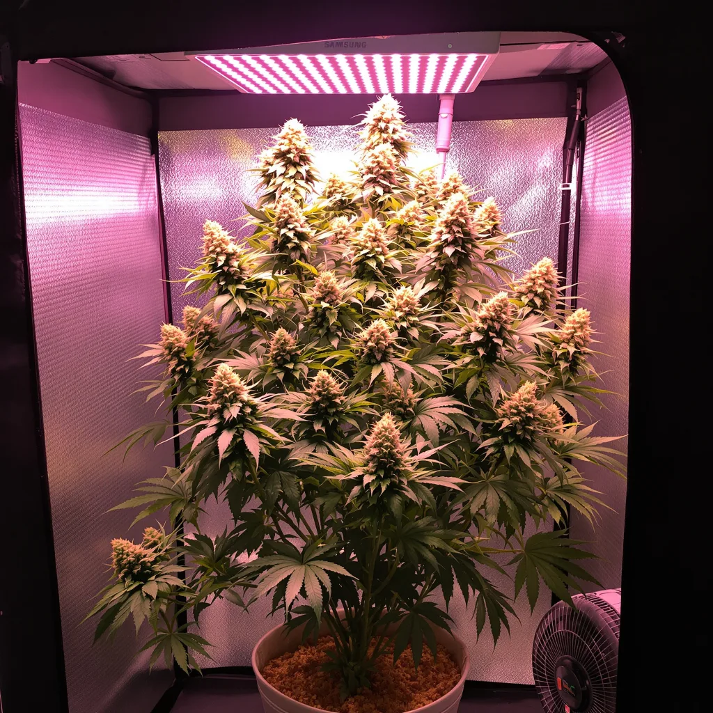Sour Dubble cannabis plant in flowering stage, 120-180 cm feminized
