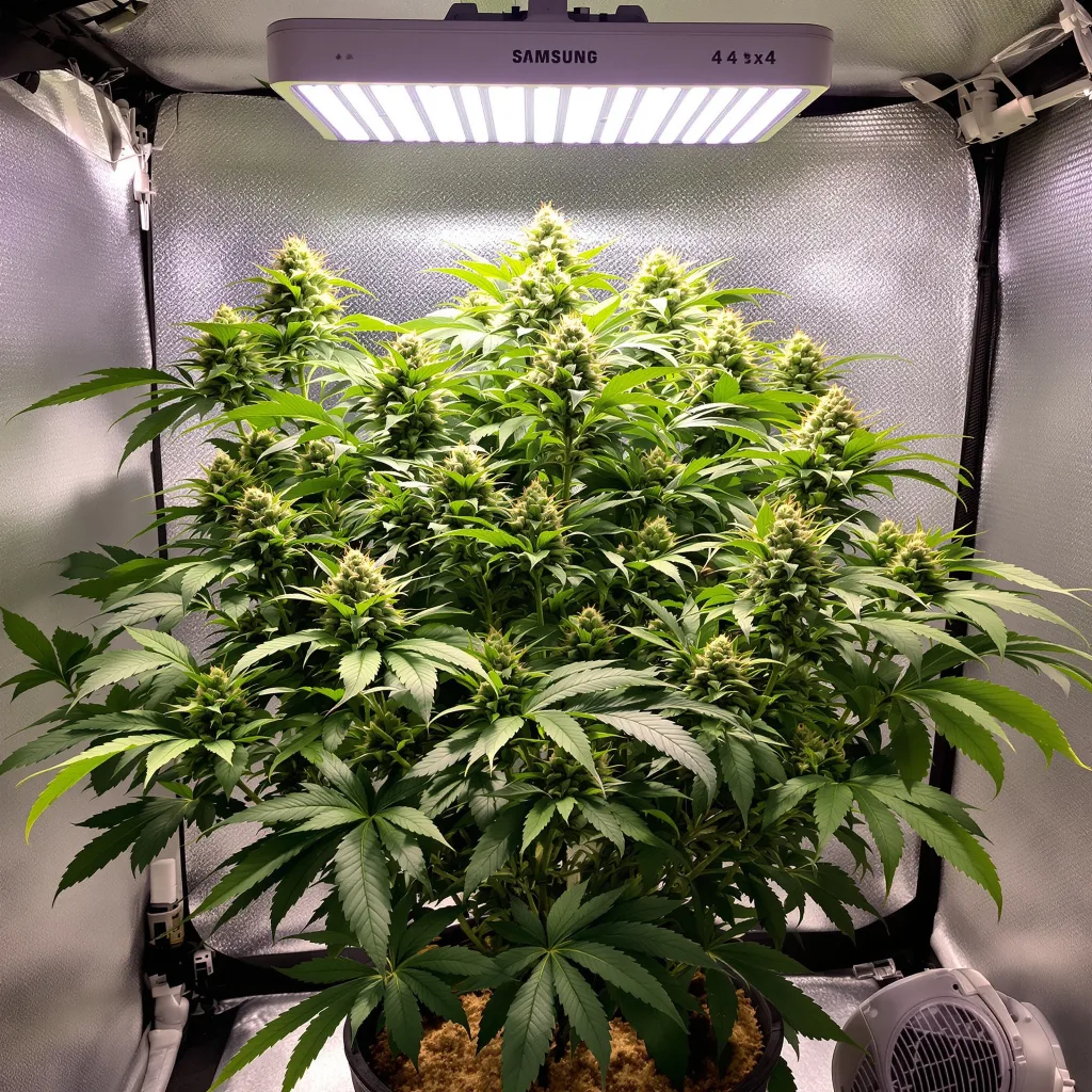 Space Dawg cannabis plant in flowering stage, 60-100 cm autoflower