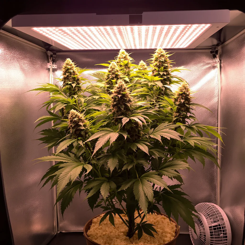 Sugar Black Rose cannabis plant in flowering stage, 60-100 cm autoflower