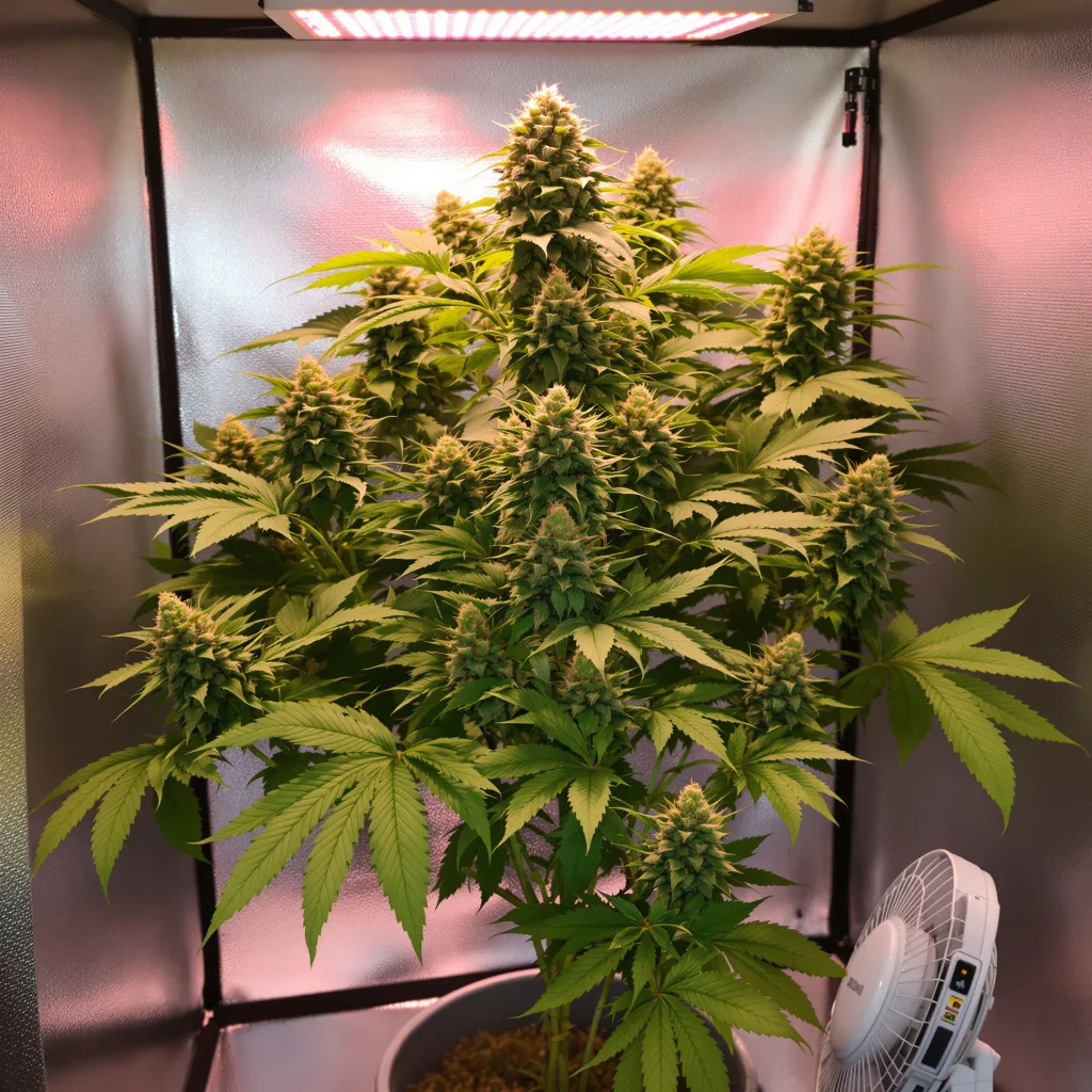 Supergirl cannabis plant in flowering stage, 60-100 cm autoflower