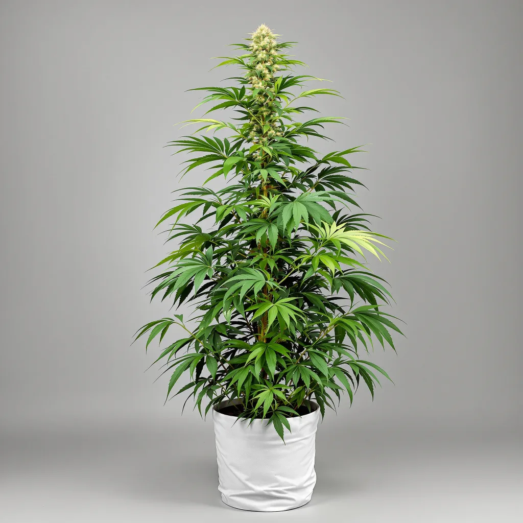 Sweet Island cannabis bud close-up showing lime-green airy structure