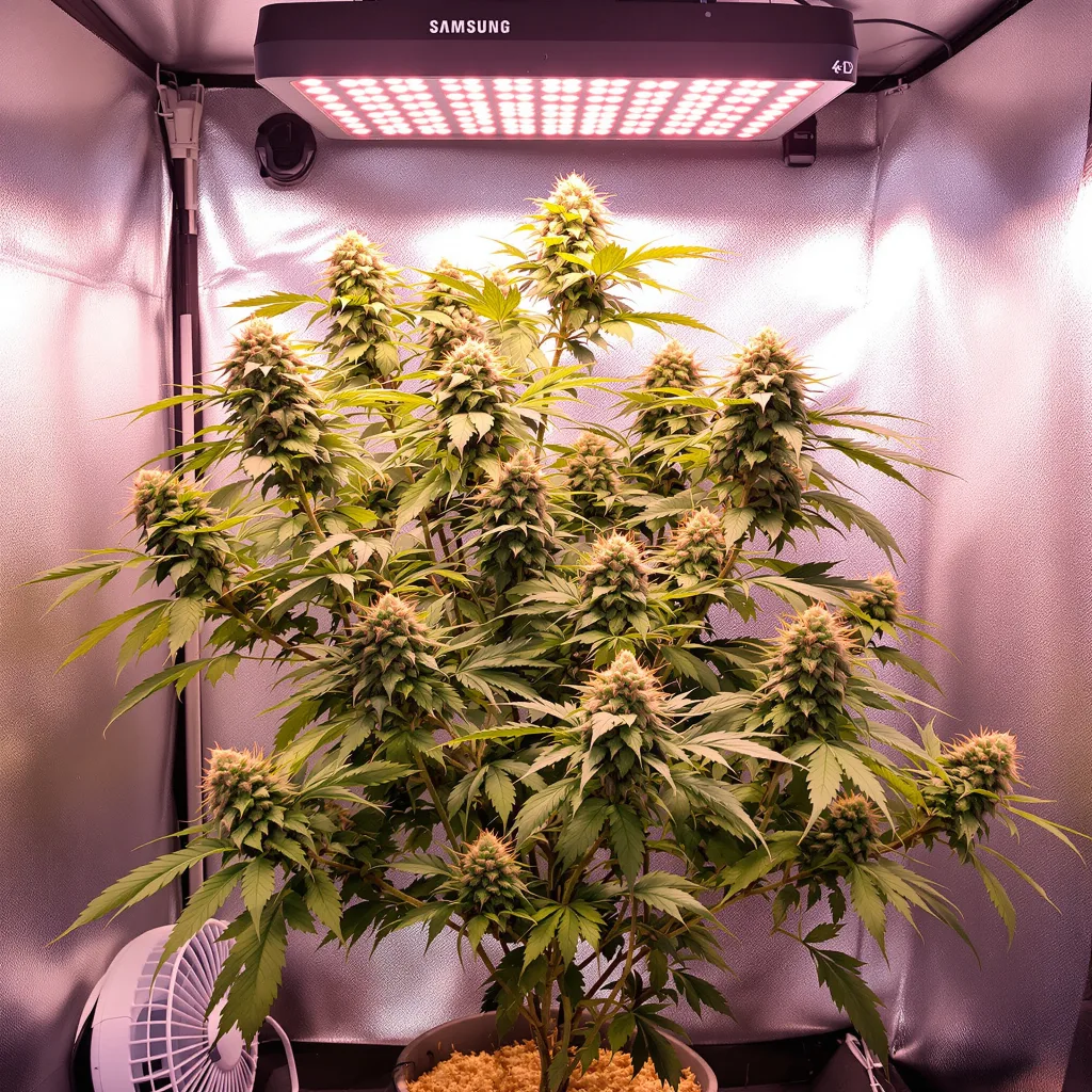 Sweet Nina cannabis plant in flowering stage, 60-100 cm autoflower