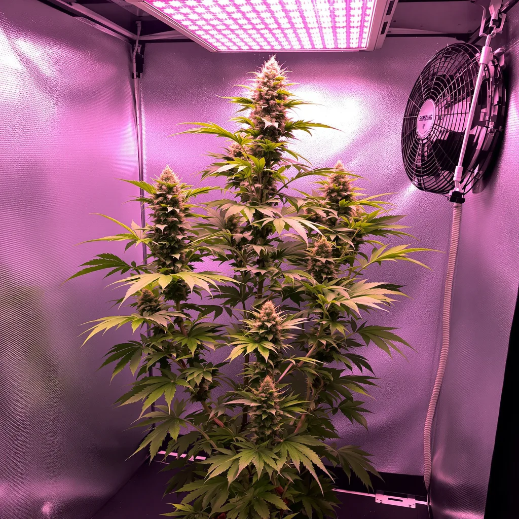 Tangerine Power cannabis plant in flowering stage — 150-200 cm feminized