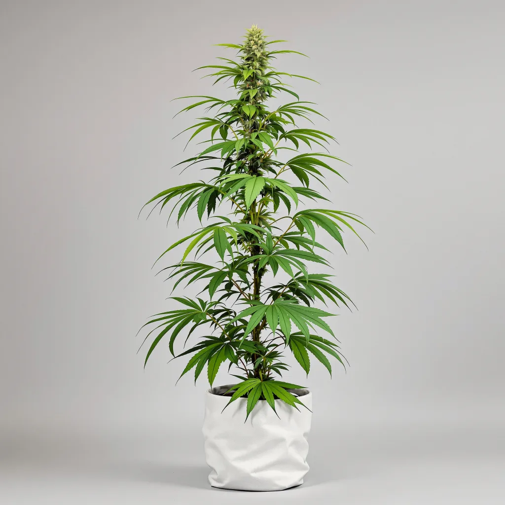 Thai 8% indica / 92% sativa flower with visible trichomes