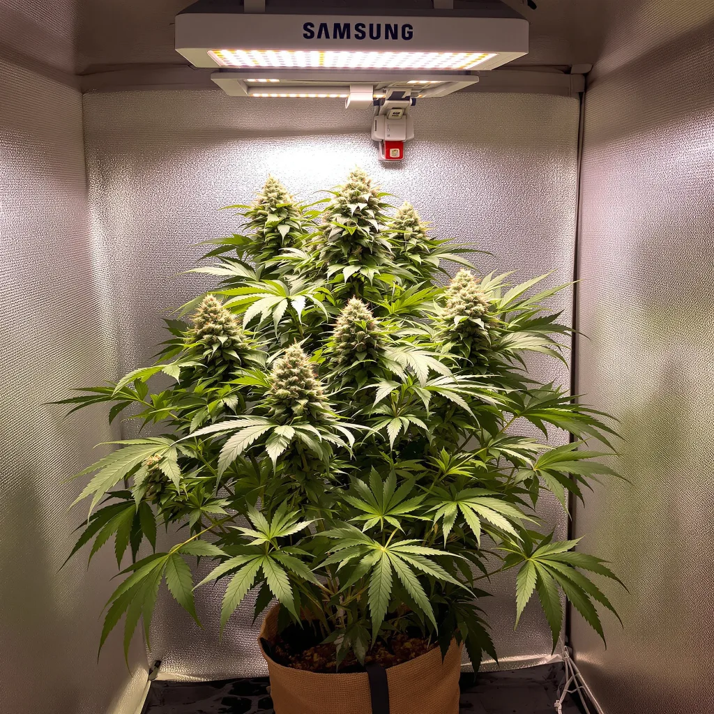 The Sister 77% indica / 23% sativa flower with visible trichomes