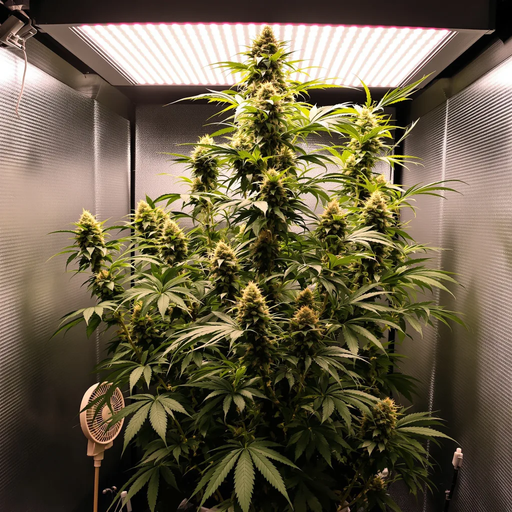 Tree of Life 9% indica / 91% sativa flower with visible trichomes