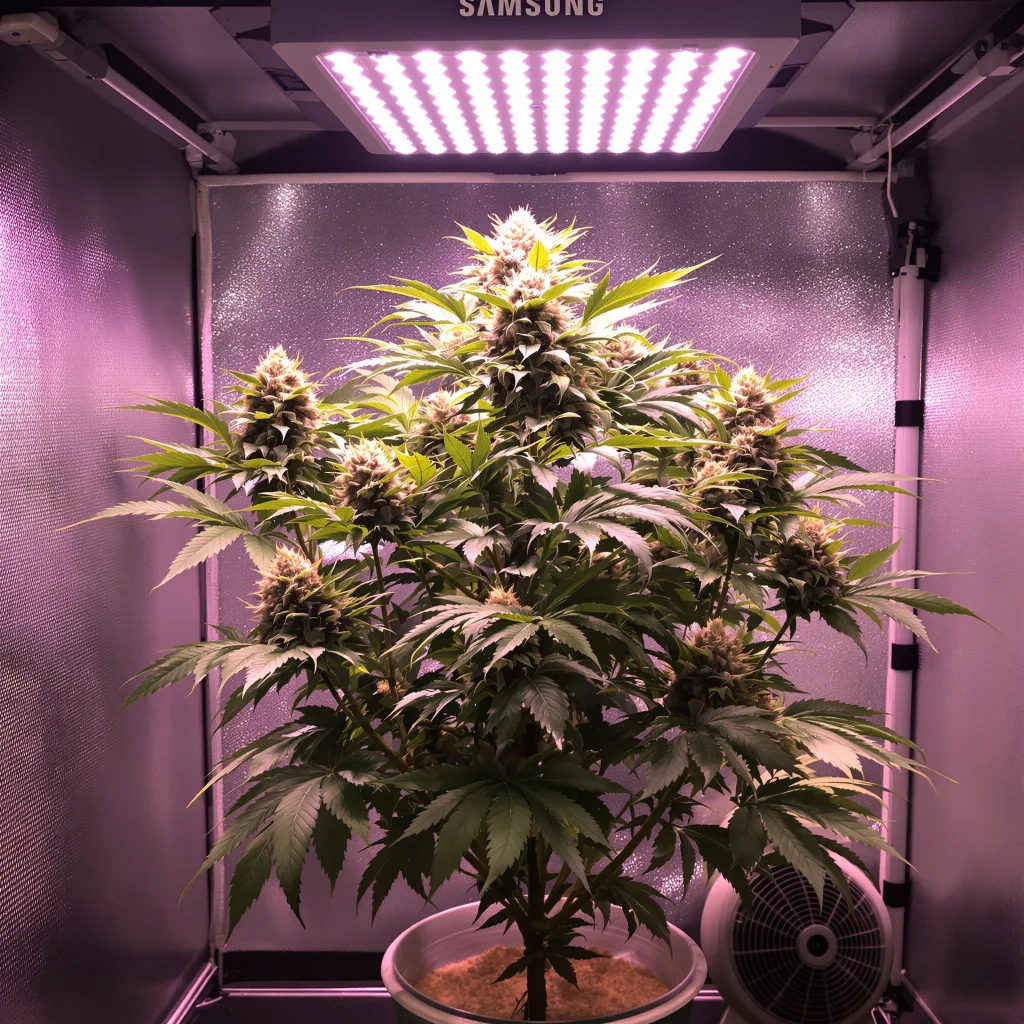 Tropicana Cookies Purple cannabis plant in flowering stage — 90-130 cm feminized