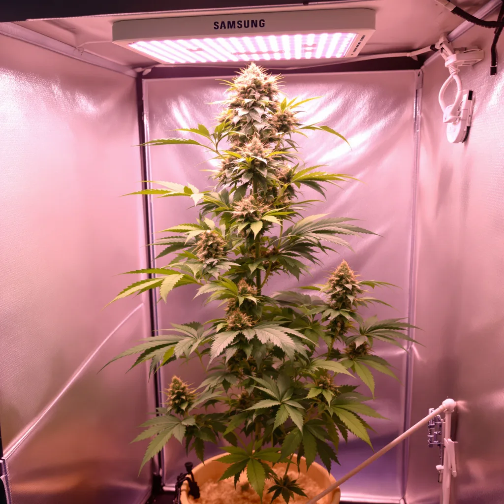 Turbo Mind Warp cannabis plant in flowering stage — 150-200 cm feminized