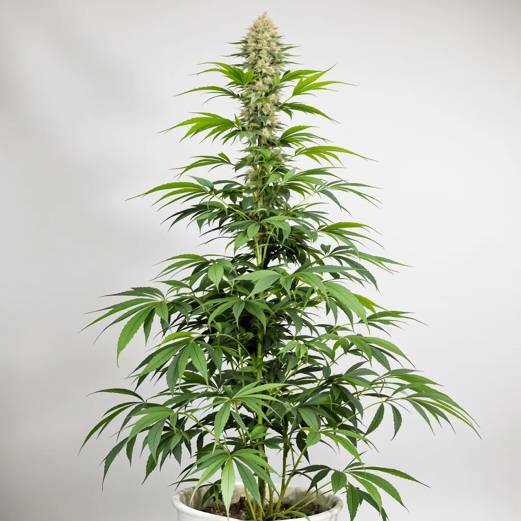 Vortex cannabis bud close-up showing lime-green airy structure