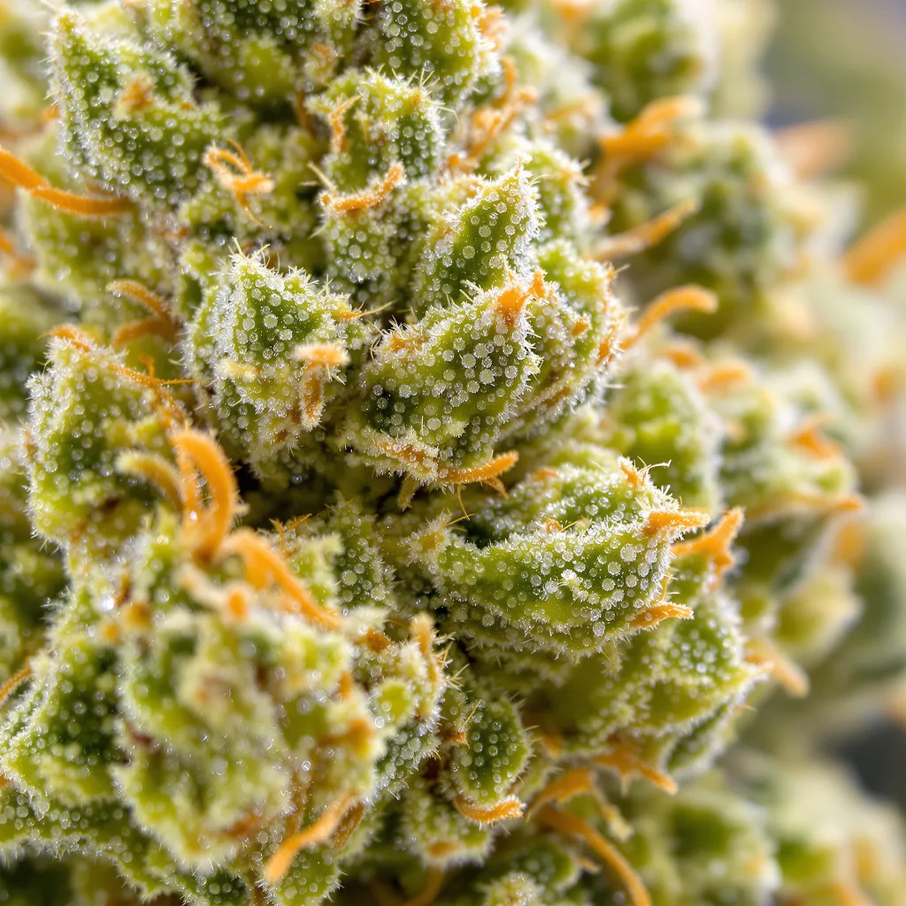 White Buffalo cannabis plant in flowering stage, 60-100 cm autoflower