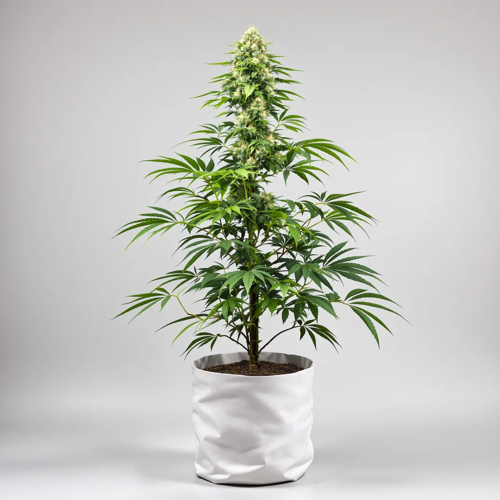 White Kush 64% indica / 36% sativa flower with visible trichomes