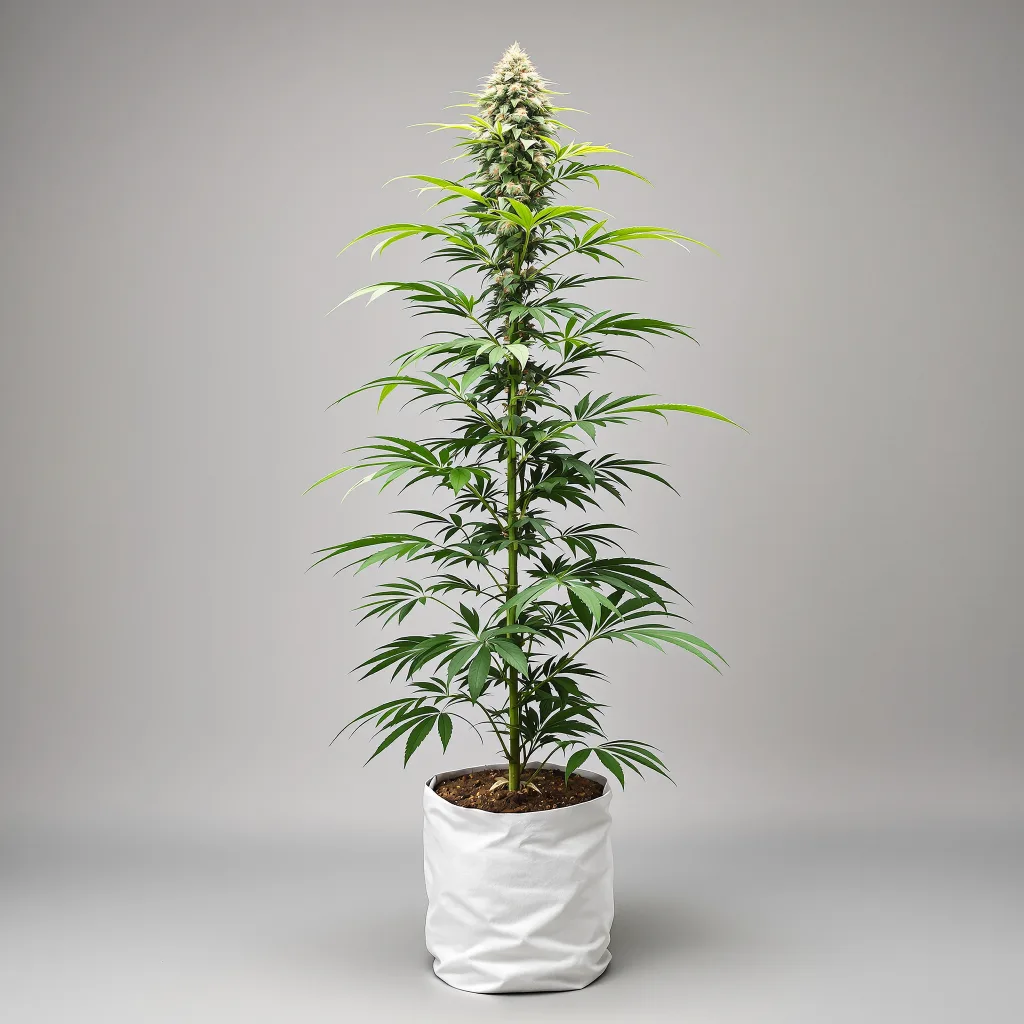 White Nightmare 20% indica / 70% sativa flower with visible trichomes
