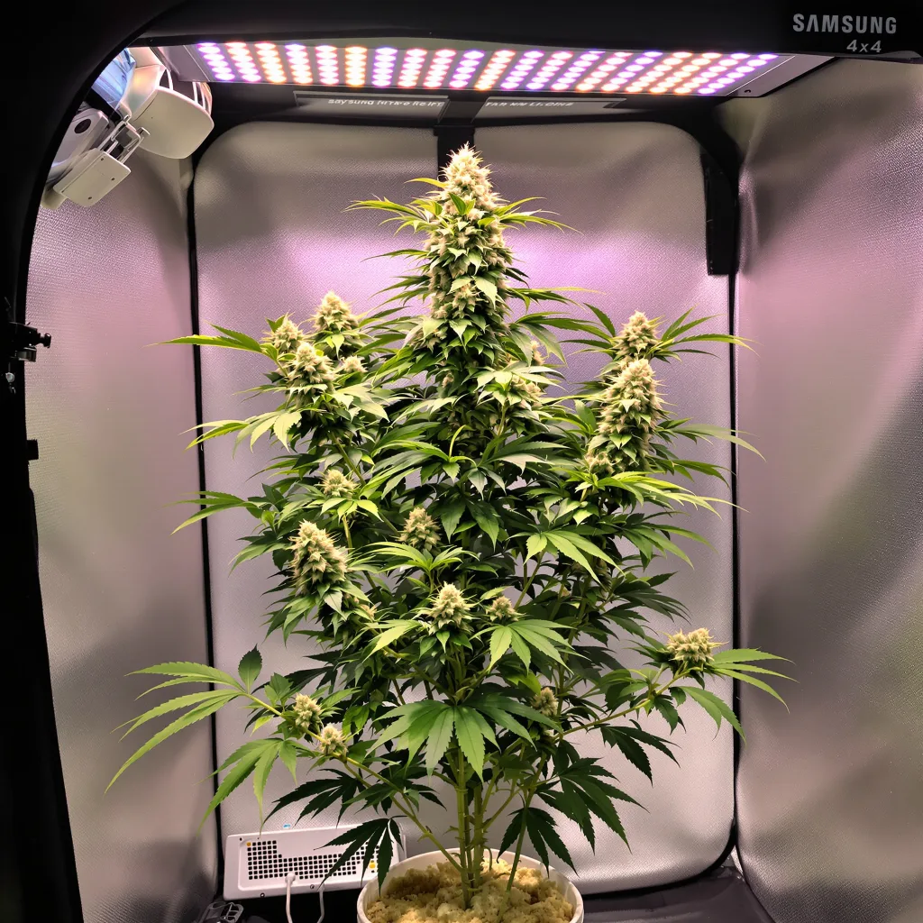 White Russian cannabis plant in flowering stage — 120-180 cm feminized