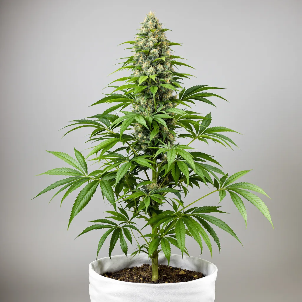 White Truffle cannabis bud close-up showing dense purple-tinged calyxes