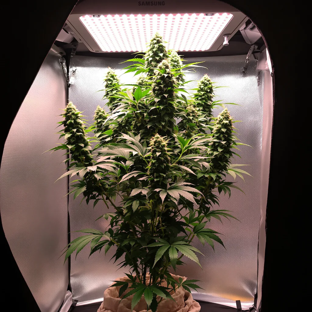 White Widow cannabis plant in flowering stage — 60-100 cm autoflower