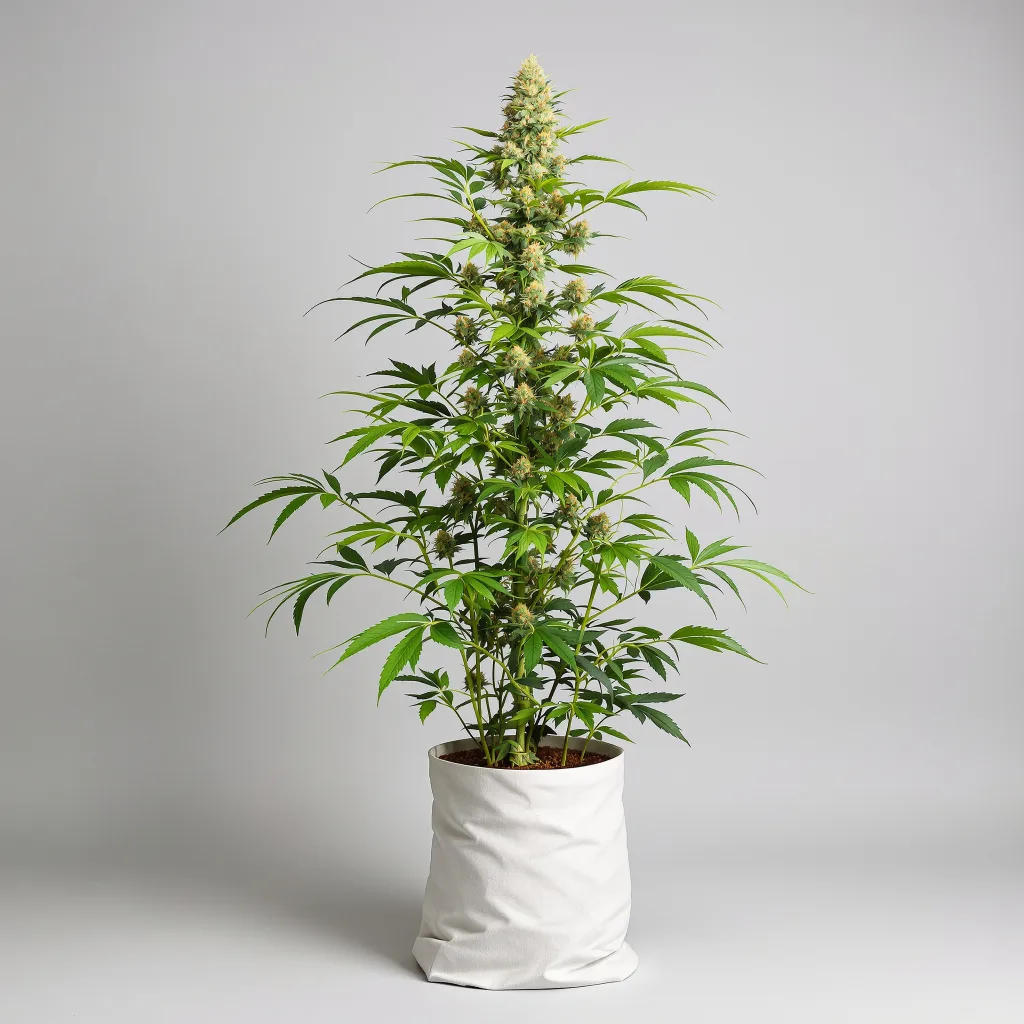 White Widow 50% indica / 40% sativa flower with visible trichomes