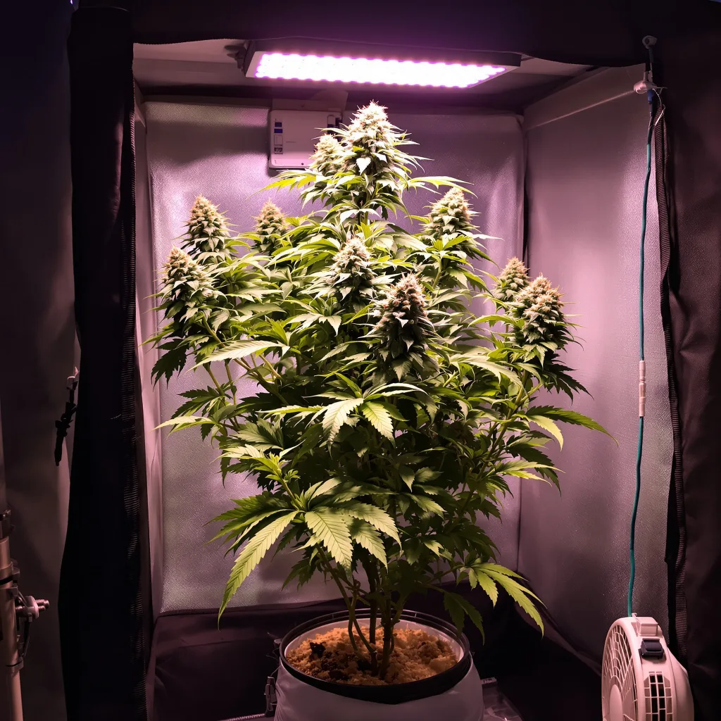 Willy's Wonder 65% indica / 25% sativa flower with visible trichomes