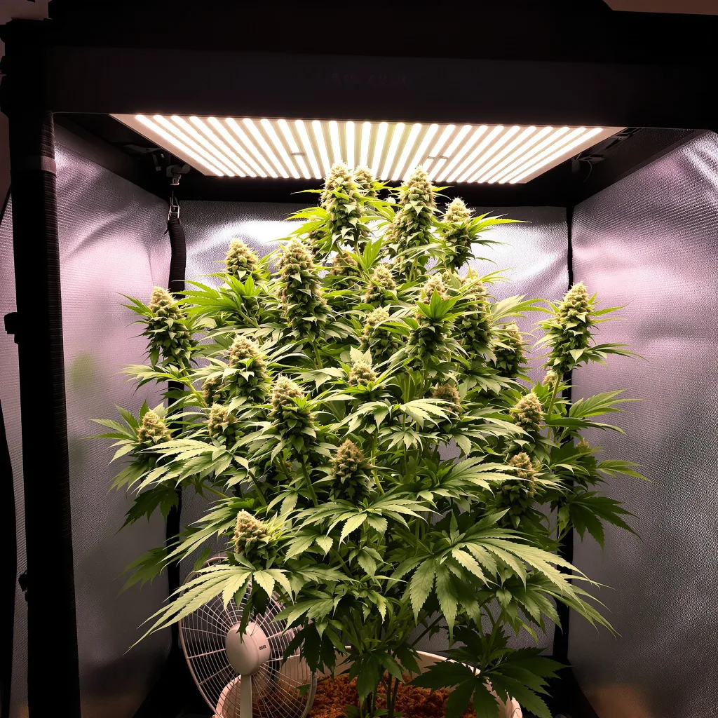 Wonder Woman 51% indica / 49% sativa flower with visible trichomes