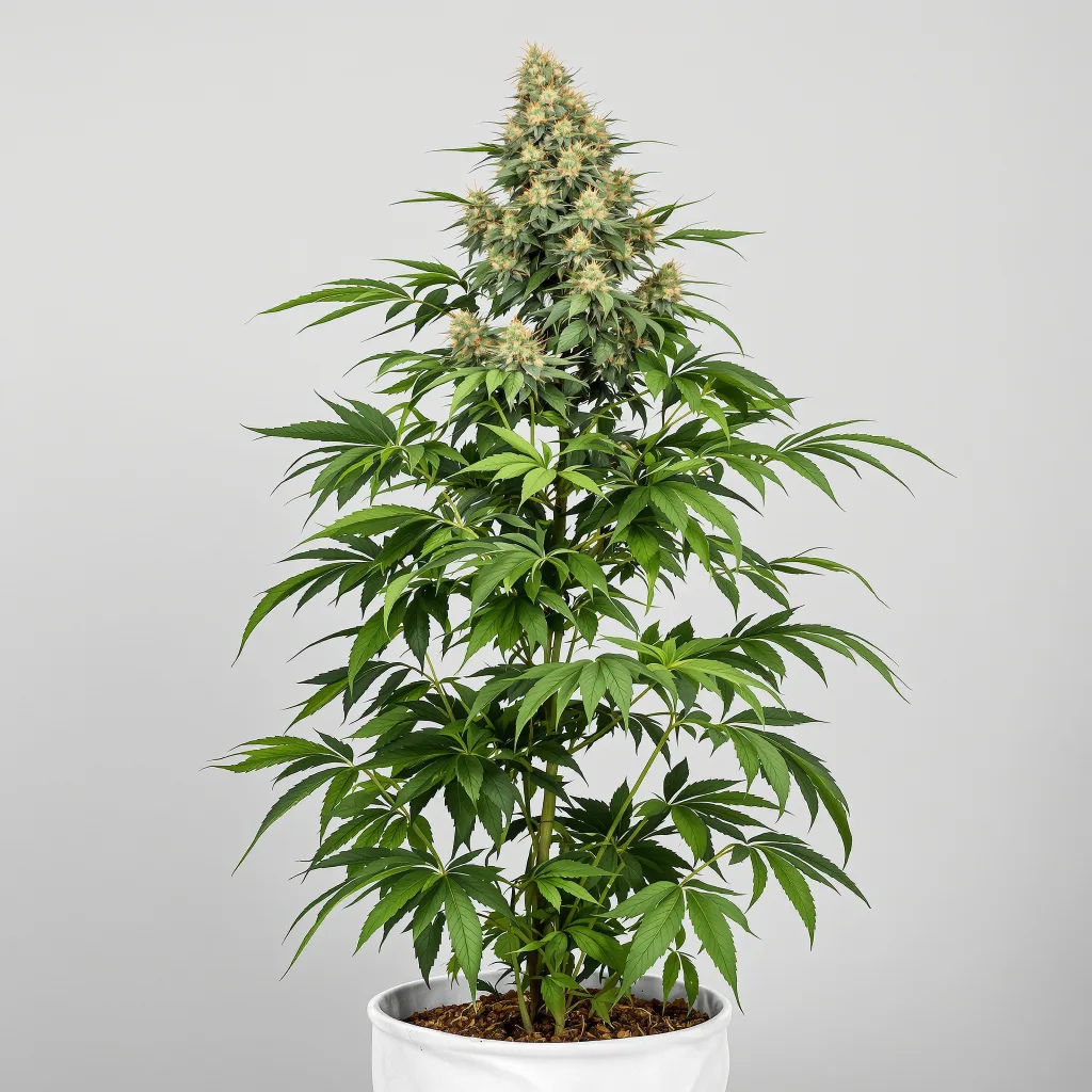 WTF 47% indica / 53% sativa flower with visible trichomes