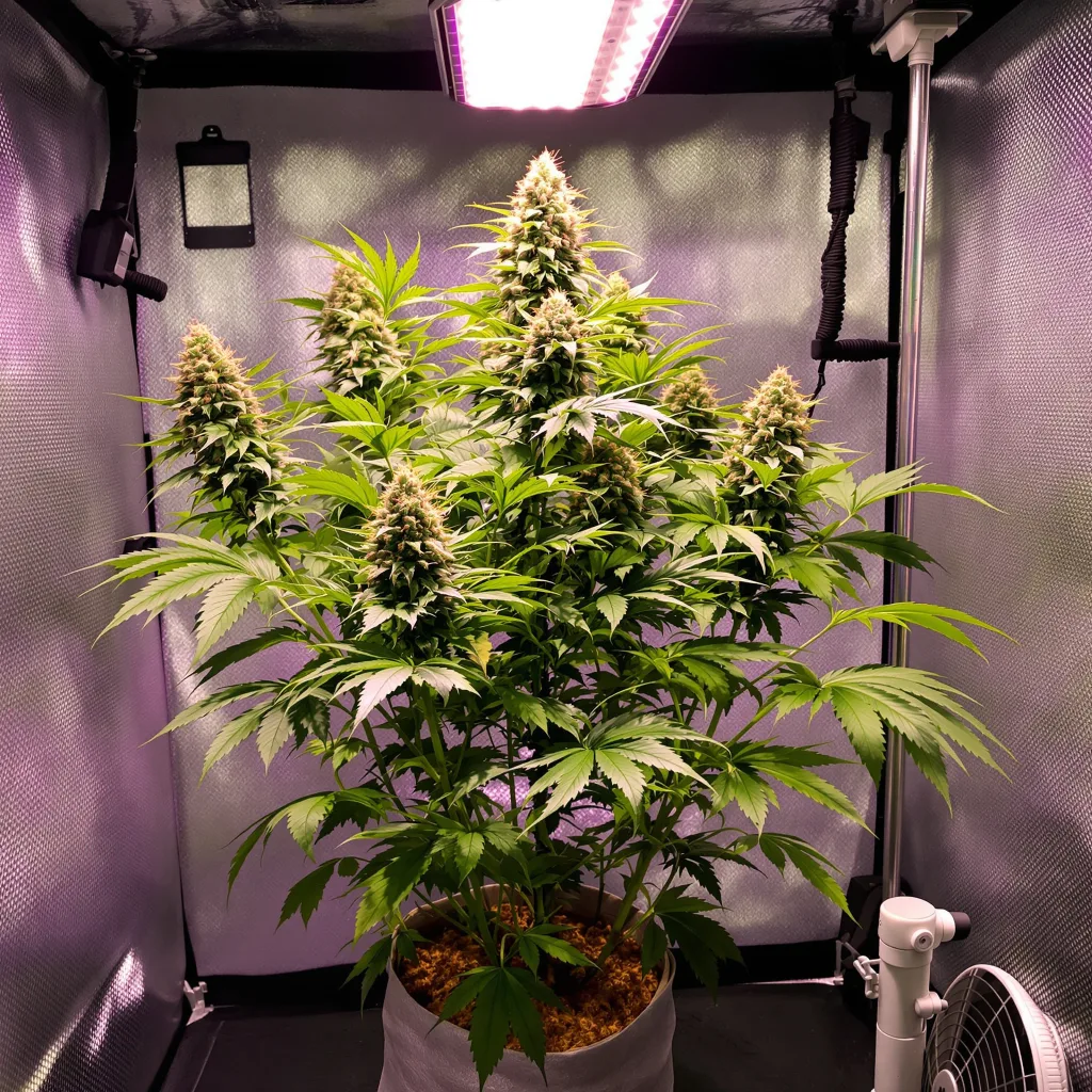XXX 420 65% indica / 35% sativa flower with visible trichomes