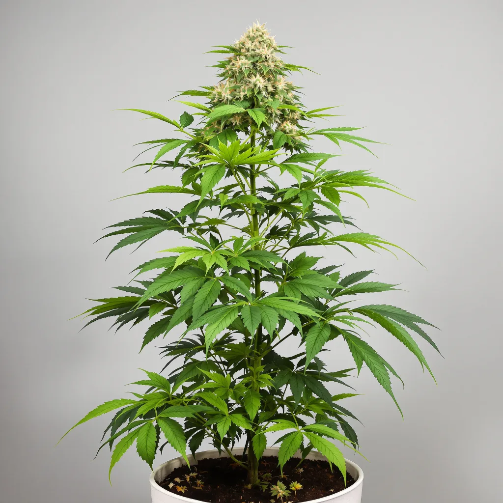 Zashimi 49% indica / 51% sativa flower with visible trichomes
