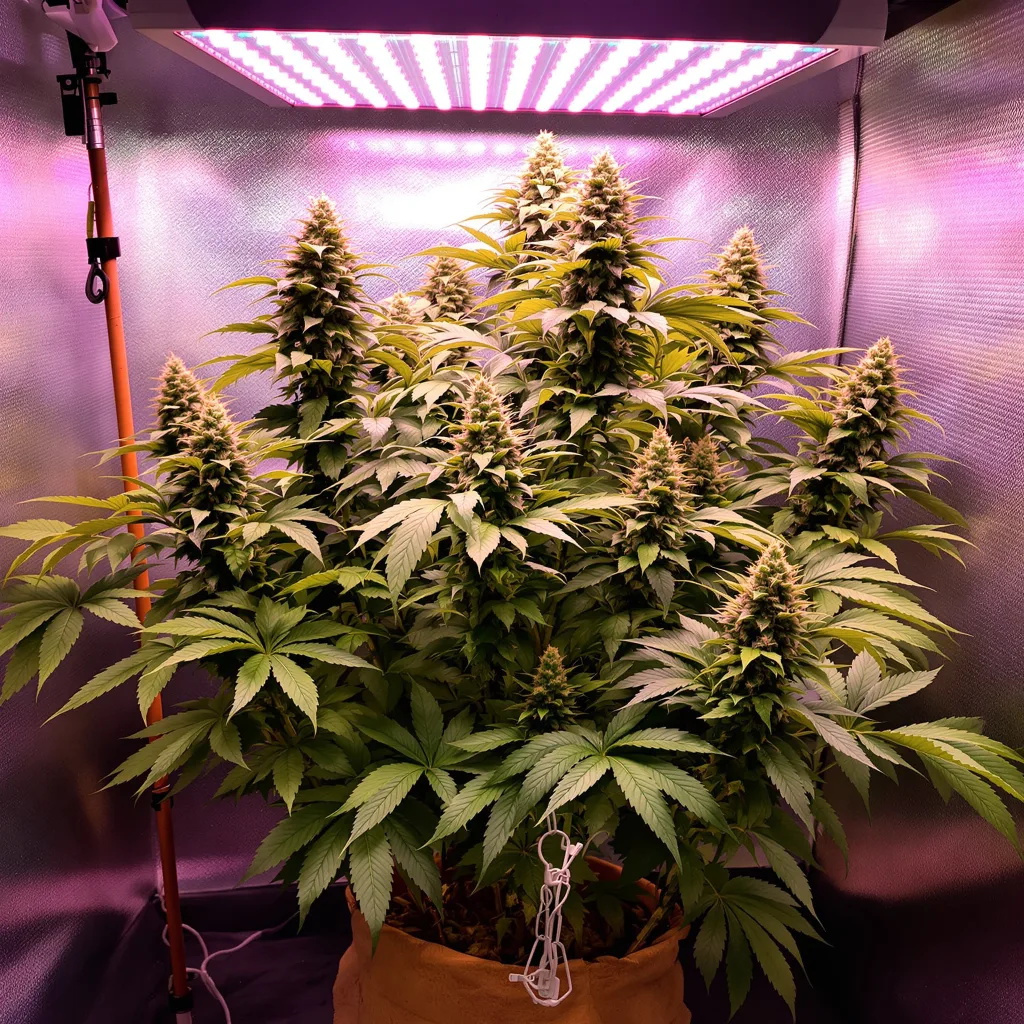 Zebra Cake cannabis plant in flowering stage, 90-130 cm feminized