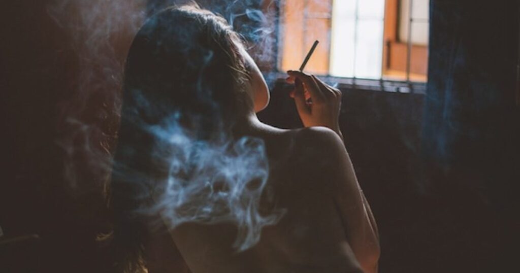Girls smoking