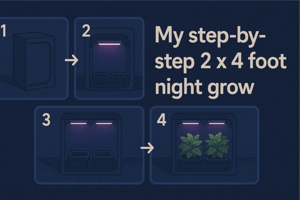 LED grow light setup