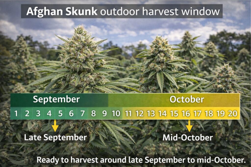 Afghan Skunk outdoor harvest window