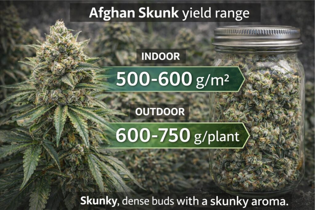 Afghan Skunk yield range