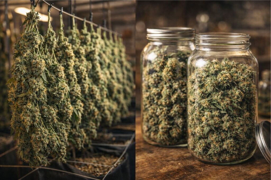 Afgooey drying cure method