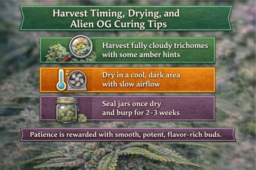 Alien OG curing tips