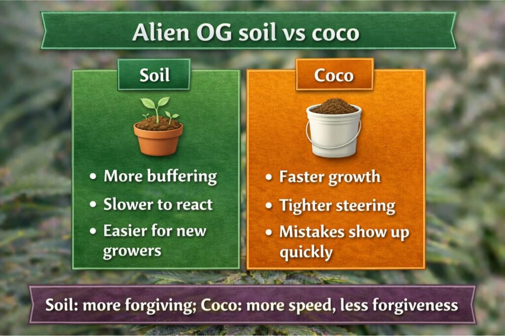 Alien OG soil vs coco