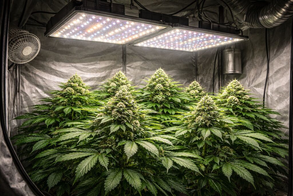 American Kush strain indoor LED targets