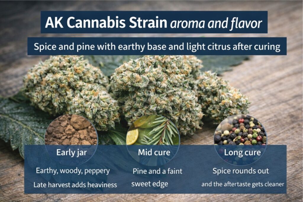 AK Cannabis Strain flavor